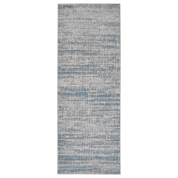 Feizy Azure 3402F 2"10" x 7"10" Blue and Gray Runner, , large