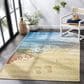 Safavieh Barbados 6"6" x 9"4" Gold and Blue Indoor/Outdoor Area Rug, , large