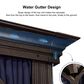 HOMLUX 12" x 24" Hardtop gazebo with double roof in Bronze, , large
