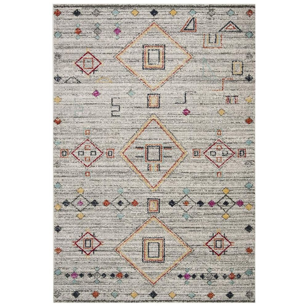 Safavieh Adirondack ADR208F 5"1" x 7"6" Light Grey and Red Area Rug, , large