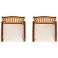 Hearth and Haven Della Dining Chair with Cream Cushion in Teak (Set of 2), , large