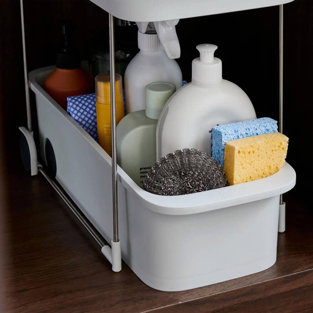 Joseph Joseph CupboardStore 2-Tier Storage Caddy in Stone, , large