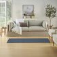 Nourison Twist Reversible 2" x 6" Blue Indoor/Outdoor Runner, , large