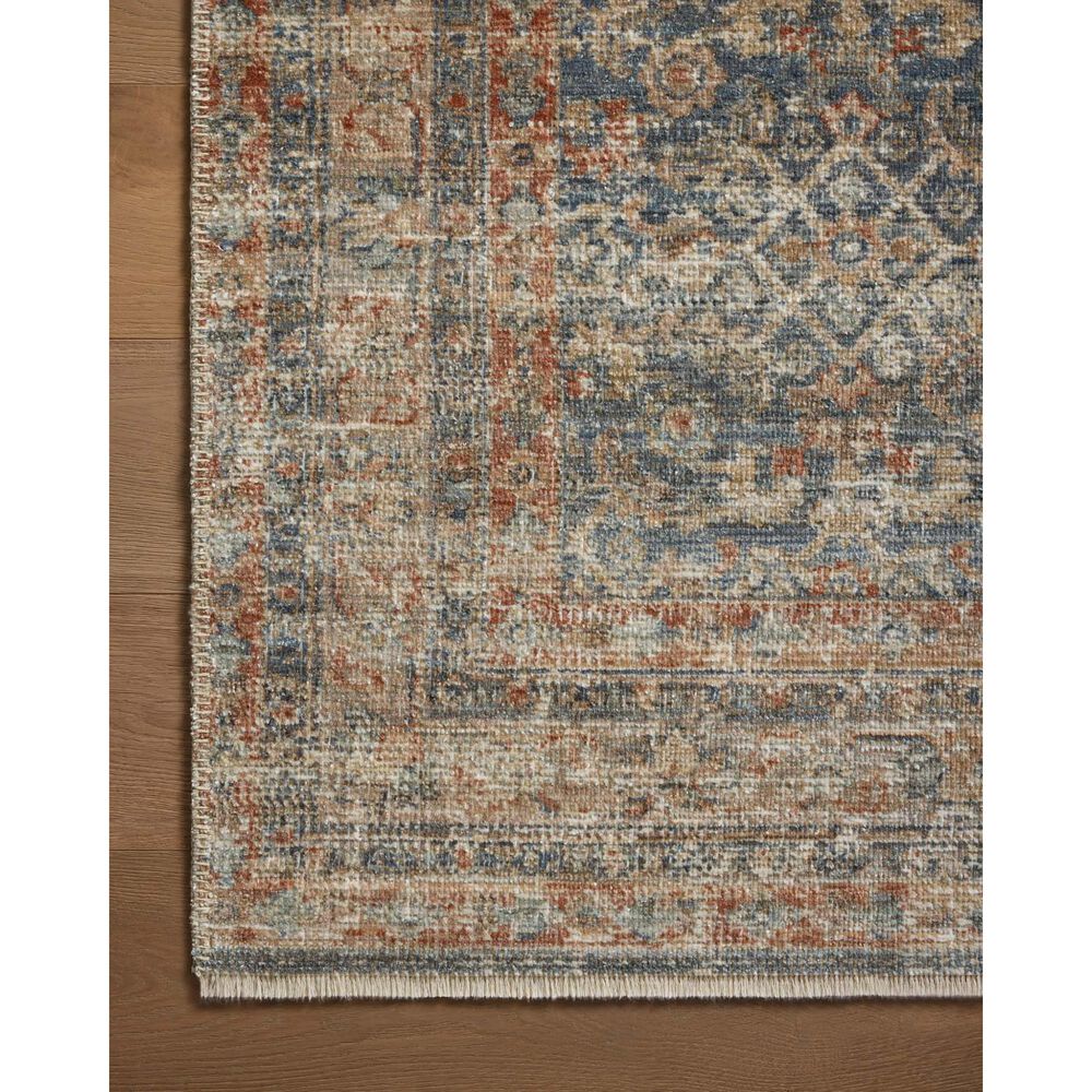 Loloi Heritage 4&#39; x 6&#39; Blue and Rust Area Rug, , large