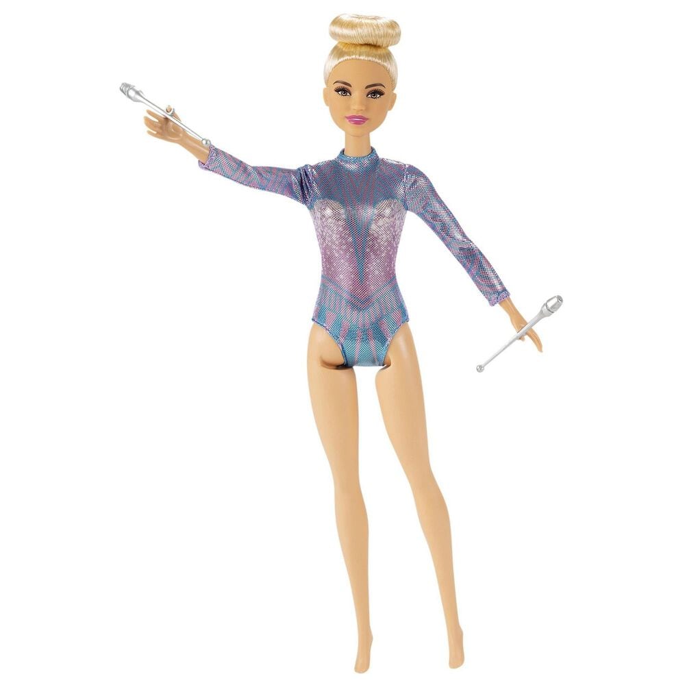 Barbie Rhythmic Gymnast Blonde Doll, Leotard and Accessories, , large