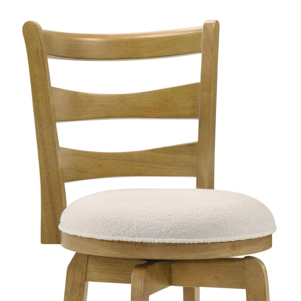 Armen Living Melindra Swivel Counter Height Stool in Putty Brown, , large