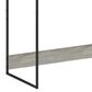 HOMLUX Moretti 35" Study Desk with Open Storage Space in French Oak Grey, , large
