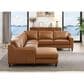 Hydeline Bella 4 Piece Leather Sectional in Cognac, , large