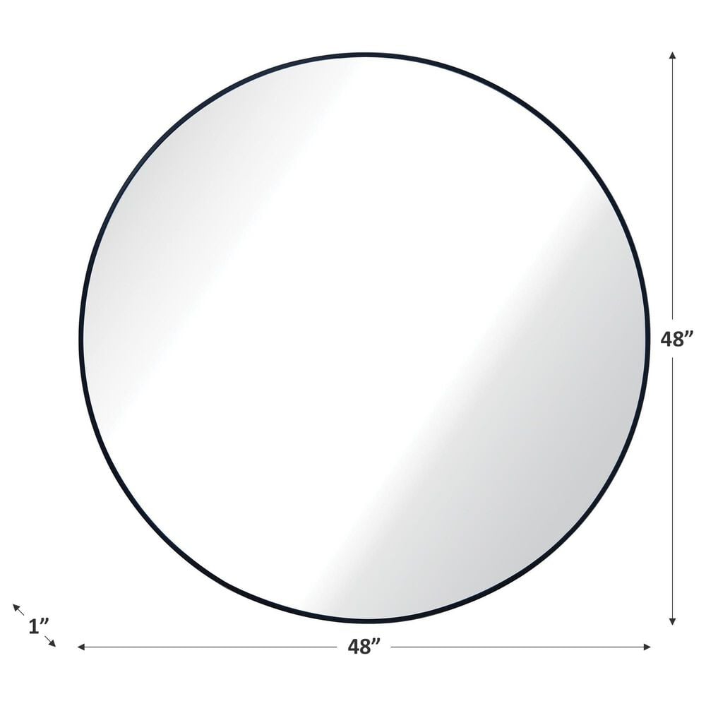 Garber Collection 48&quot; Wall Mirror in Black, , large