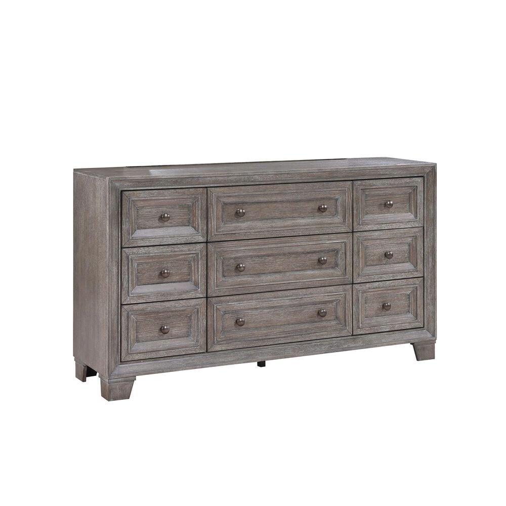 Davis International Traditional 9 Drawer Dresser in Gray, , large