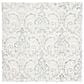 Safavieh Micro-Loop Damask 7" Square Ivory and Grey Area Rug, , large