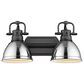 Golden Lighting Duncan 2-Light Bath Vanity in Matte Black and Chrome, , large