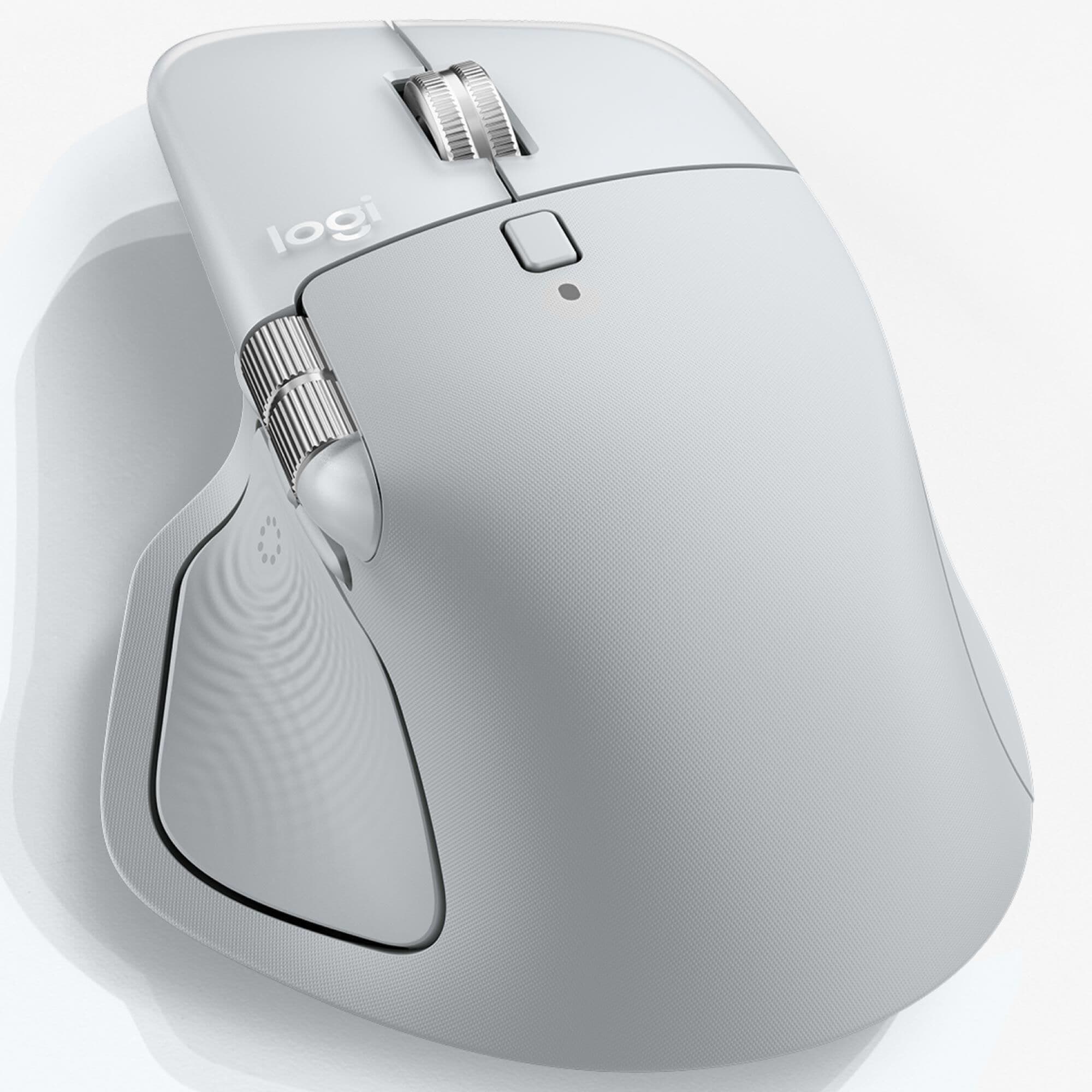 Logitech MX Master 4 Wireless Mouse for Mac in White Silver