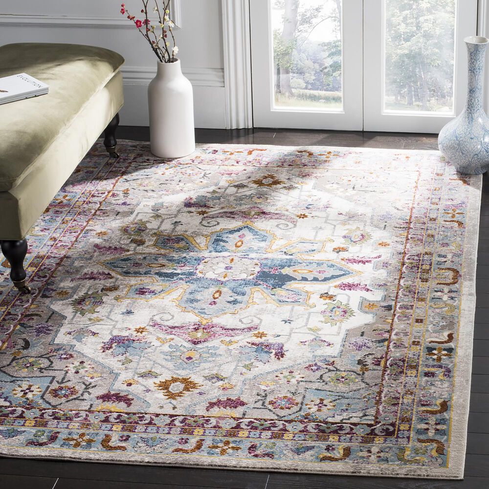 Safavieh Aria ARA160C 3&#39; x 5&#39; Cream and Multicolor Area Rug, , large