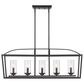 Golden Lighting Mercer 5-Light Linear Pendant in Matte Black, , large