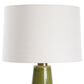 Uttermost Kelley Table Lamp in Moss Green and Antiqued Brass, , large