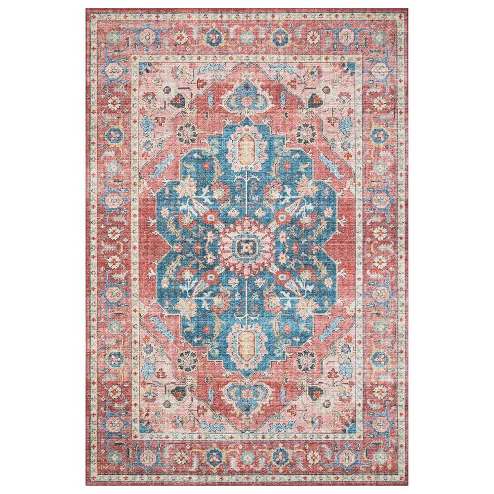 Loloi II Skye SKY-05 5" x 7"6" Brick and Ocean Area Rug, , large
