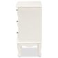 Baxton Studio Callen 3-Drawer End Table in White, , large