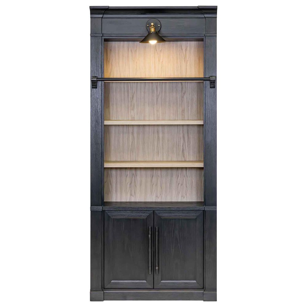 Wycliff Bay Willow Lane 5-Piece L-Shaped Desk with Bookcase, Ladder and Lateral File Cabinet Set in Ebony Black, , large
