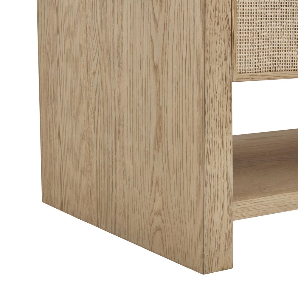 James Martin Vanities Solene 36&quot; Single Bathroom Vanity in Seaside Oak with Single Hole 3 cm White Zeus Quartz Top and Rectangular Sink, , large