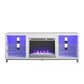 DHP Lumina Deluxe 65" TV Stand with Fireplace in White Plaster, , large