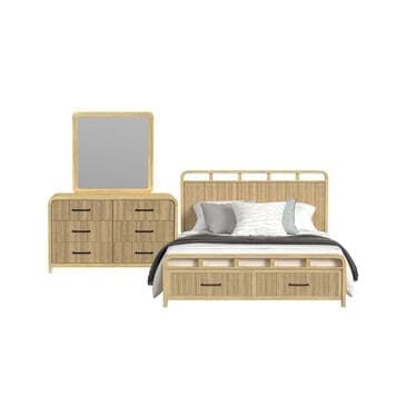 Mayberry Hill Ridgemont 3-Piece King Bedroom Set in Natural Brown, , large