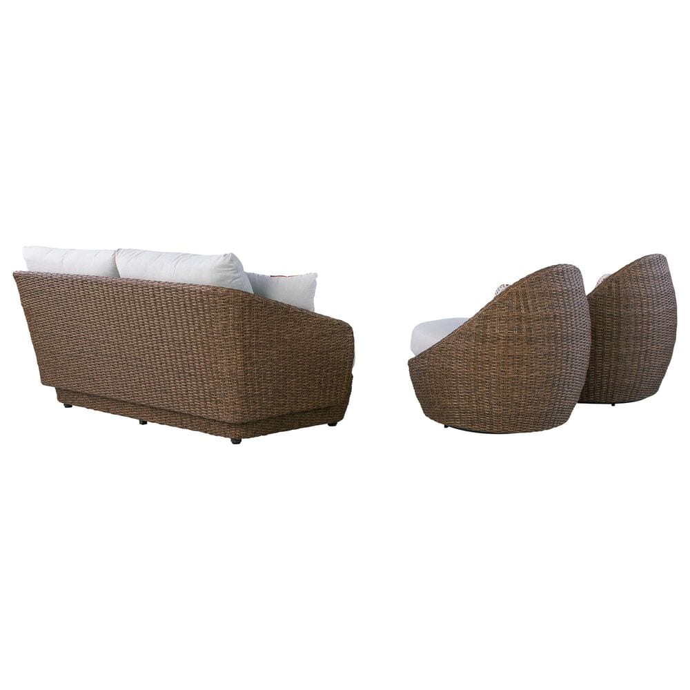 Ashley Double Point 3-Piece Patio Conversation Set in Beige, , large