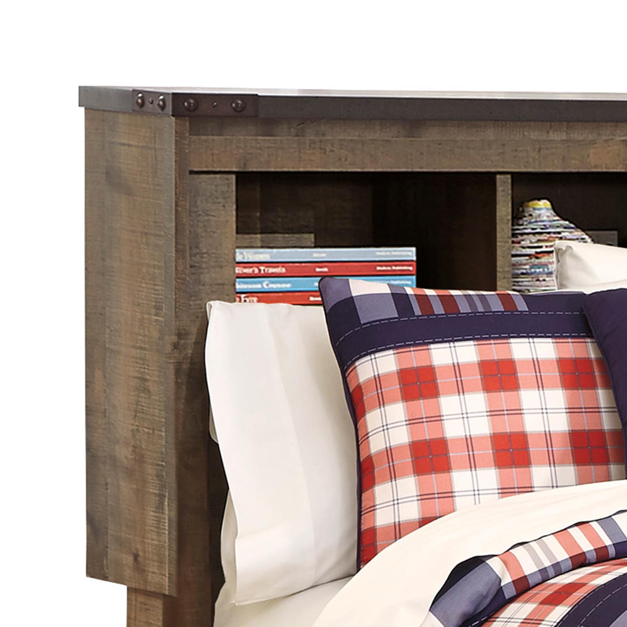 Trinell top bookcase bed