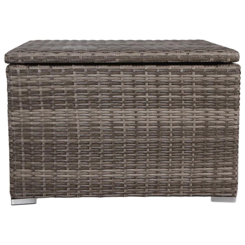 Hearth and Haven Outdoor Storage End Table with Lift-Top Lid in Gray, , large