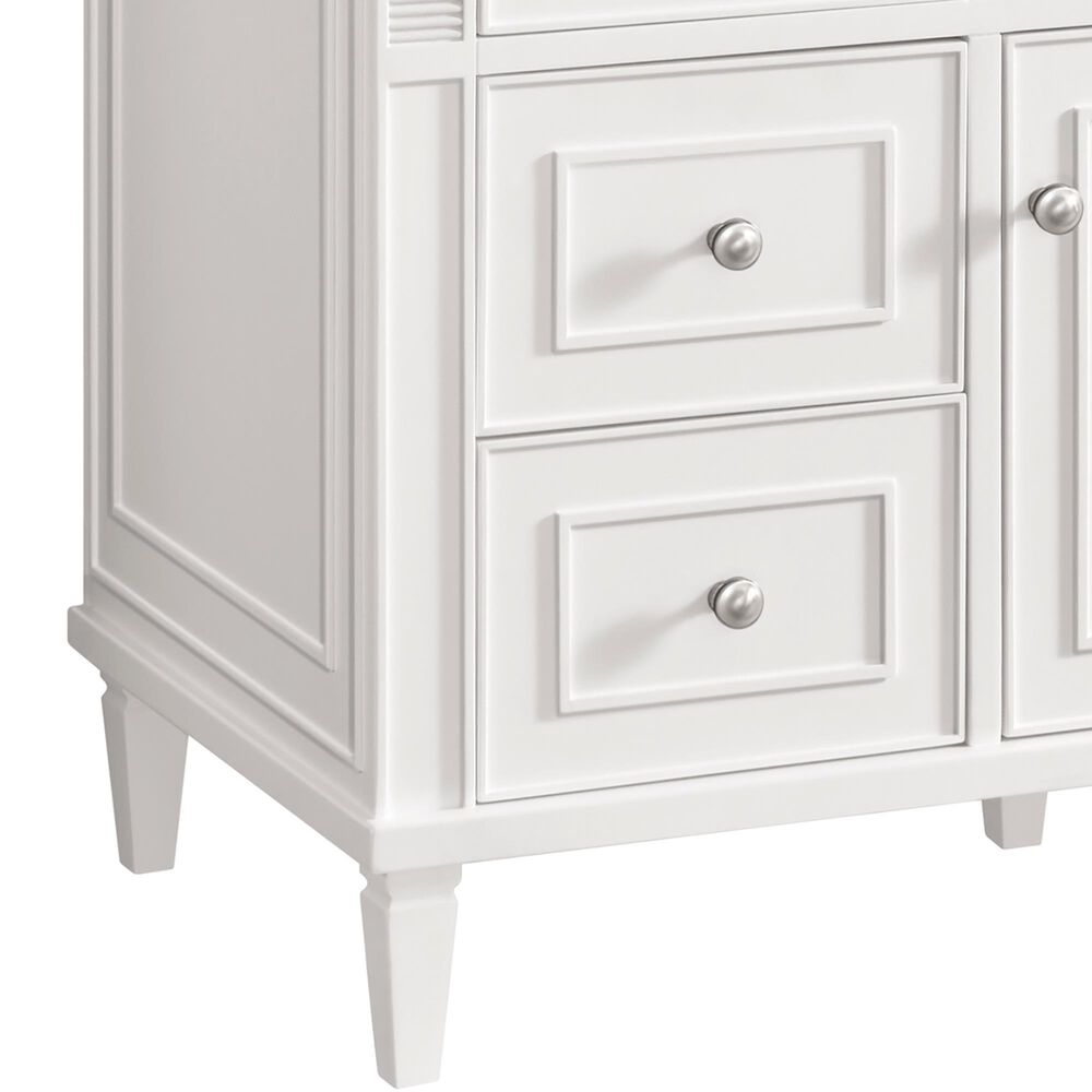 James Martin Vanities Lorelai 48&quot; Single Vanity in Bright White with 3 cm Ethereal Noctis Quartz Top, , large