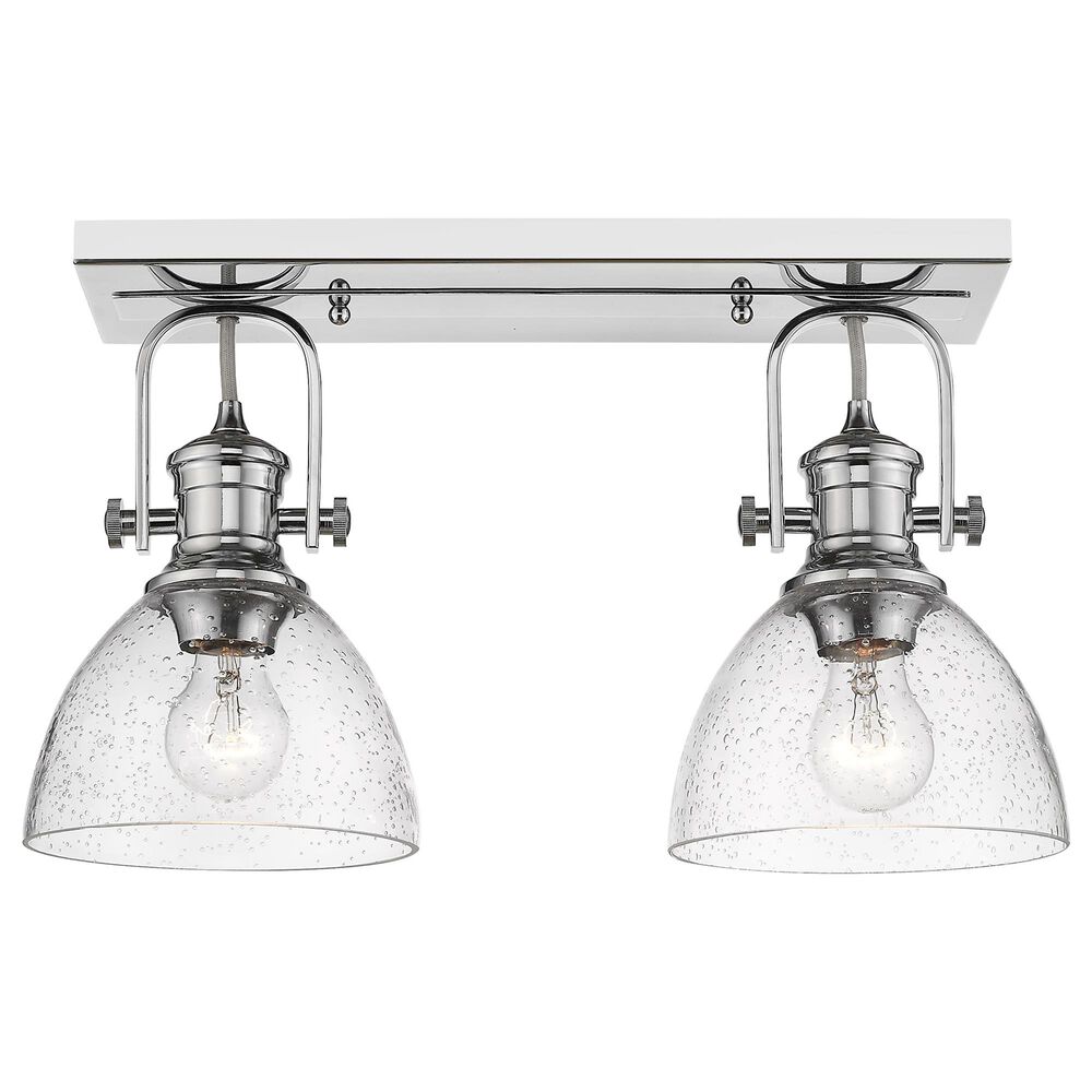 Golden Lighting Hines 2-Light Semi-Flush with Clear Glass in Chrome, , large