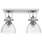 Golden Lighting Hines 2-Light Semi-Flush with Clear Glass in Chrome, , large