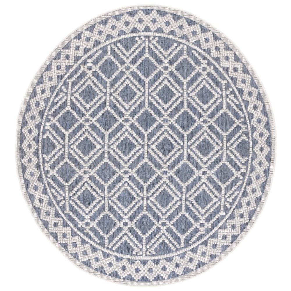 Safavieh Martha Stewart Cyprus 6"7" Round Grey and Ivory Area Rug, , large