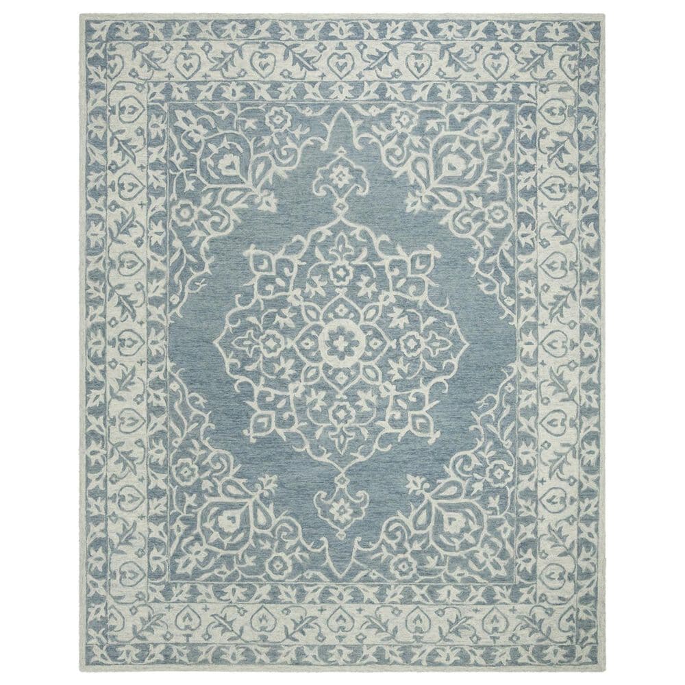Safavieh Micro-Loop 8" x 10" Blue and Light Blue Area Rug, , large