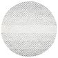 Safavieh Micro-Loop MLP353F 5" Round Gray and Ivory Area Rug, , large