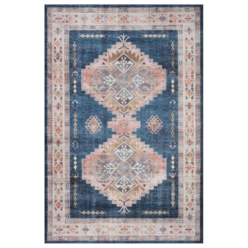 Loloi II Heidi  8"6" x 11"6" Denim and Blush Area Rug, , large