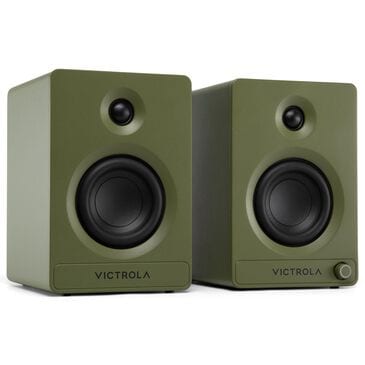 Victrola Tempo Bluetooth Bookshelf Speaker in Matte Green (Pair), , large