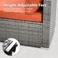 HOMLUX 7-Piece Patio Conversation Set with Grey Wicker in Orange Red, , large