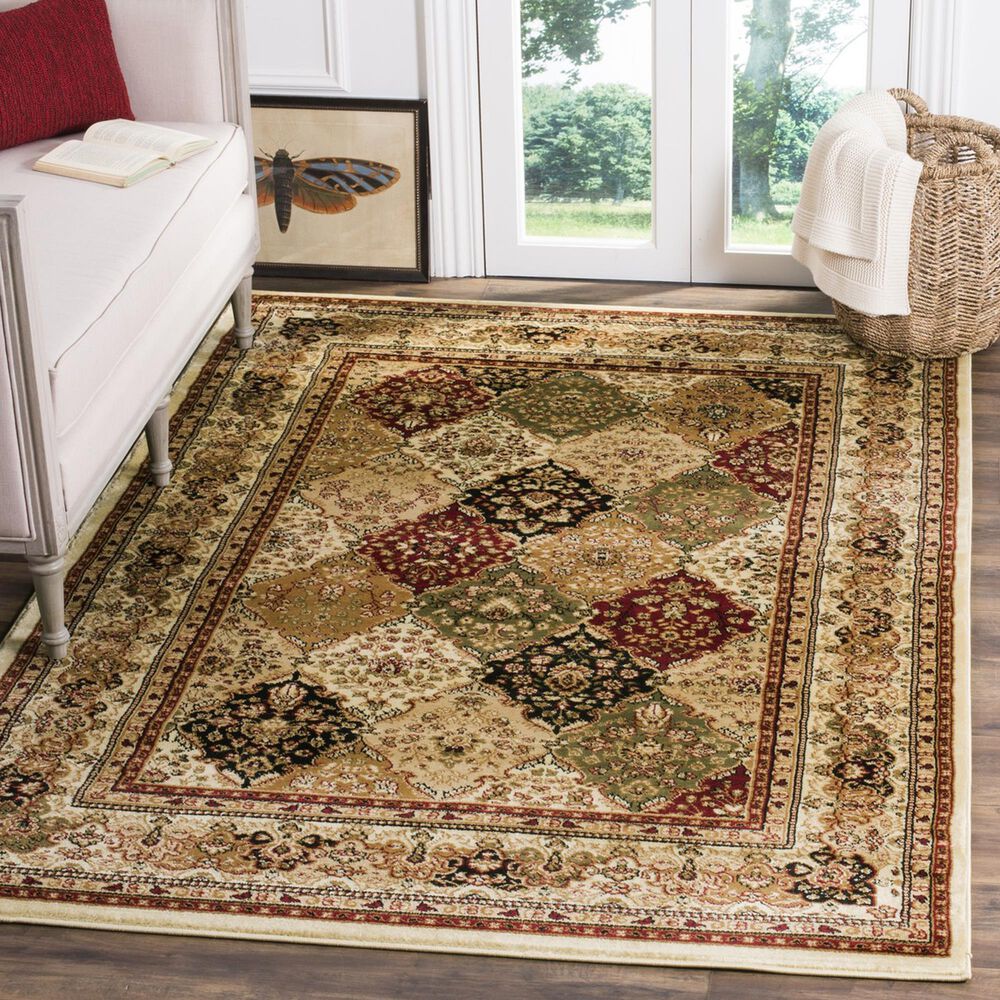 Safavieh Lyndhurst LNH221 5&#39;3&quot; x 7&#39;6&quot; Multicolor and Ivory Area Rug, , large
