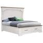 Sasha Lee King Storage Bed in Two Tone Hickory, , large