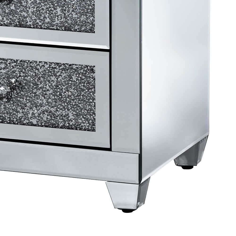 Baxton Studio Ralston 3-Drawer Nightstand in Mirrored, , large