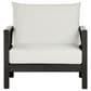 HOMLUX 4-Pieces Outdoor Conversation Set in White and Black, , large