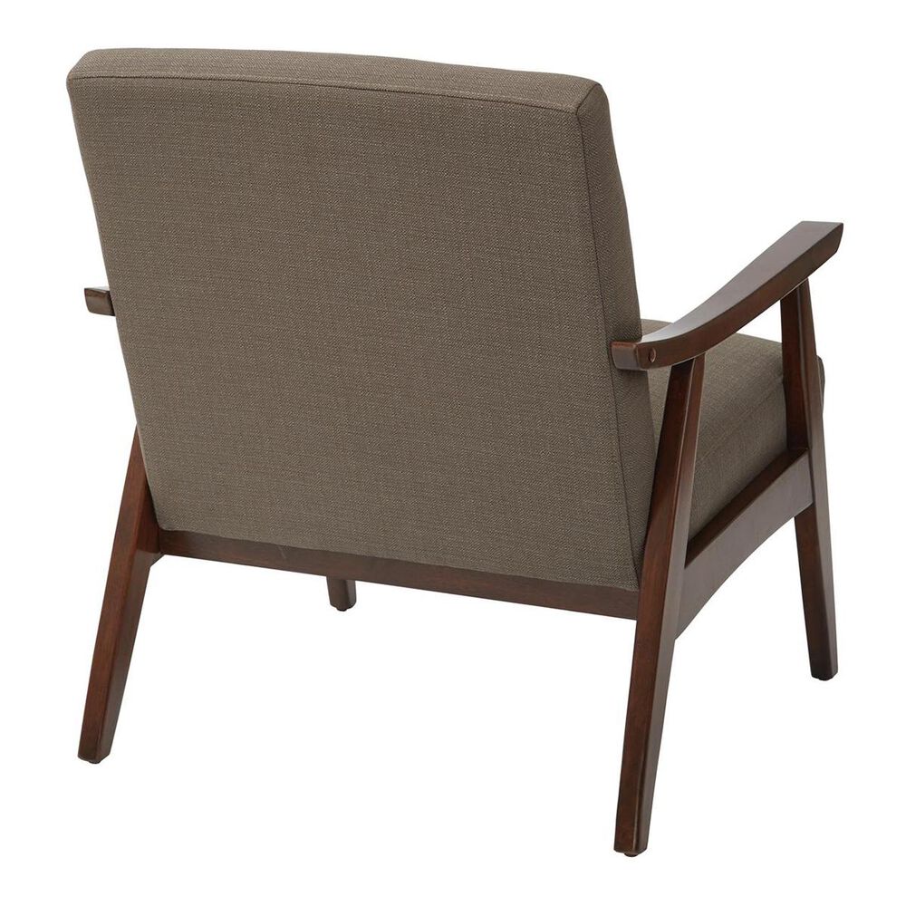 OSP Home Davis Chair in Klein Otter Fabric with Espresso Frame, , large