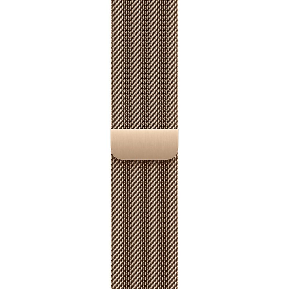 Apple Watch Series 11 (GPS+Cellular) 46mm Titanium Case with Milanese Loop - M/L in Gold and 2-Year AppleCare+, , large