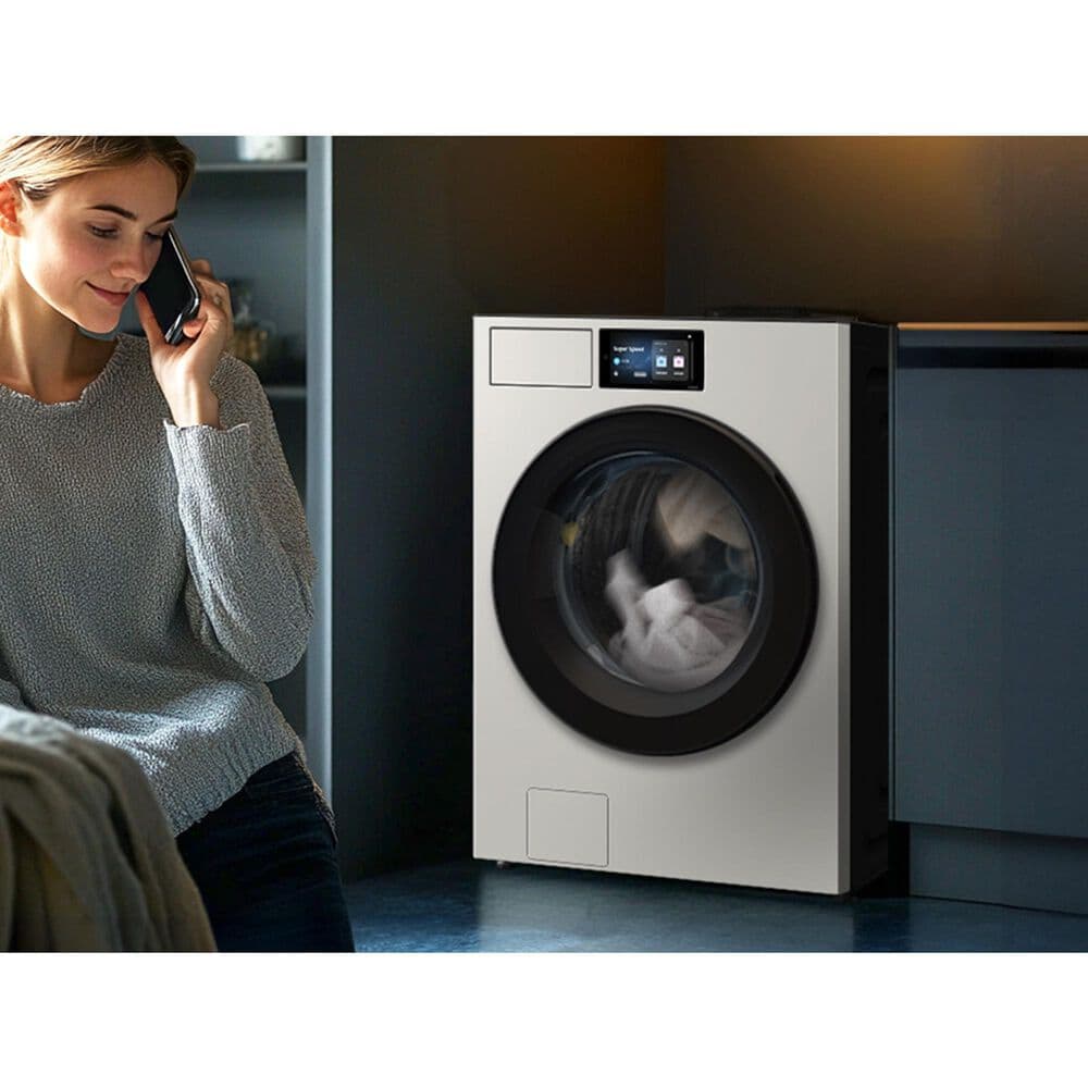 Samsung Bespoke 5.3 Cu. Ft. Front Load Washer in Dark Steel, , large