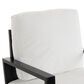 Hearth and Haven Velvet Lounge Arm Chair with Gold Metal Legs in White, , large