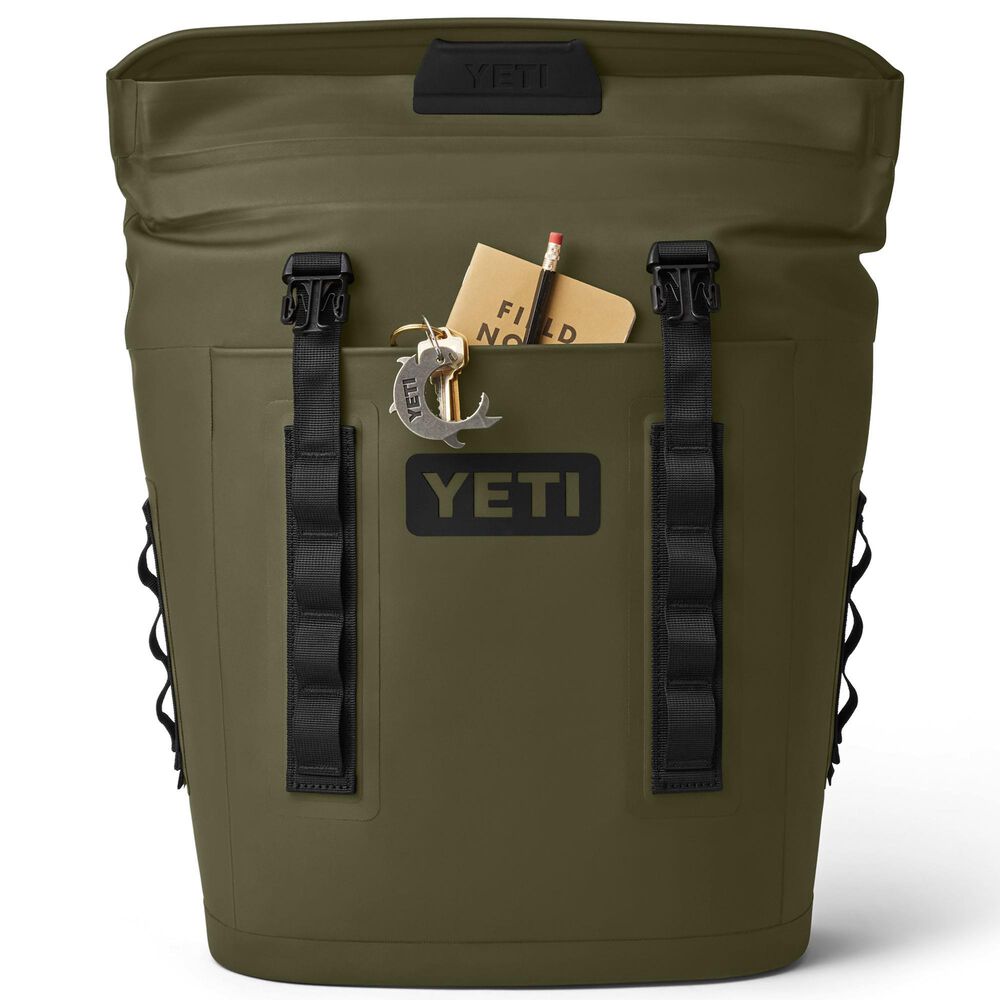 YETI Hopper M12 Backpack Soft Cooler in Olive and Black, , large