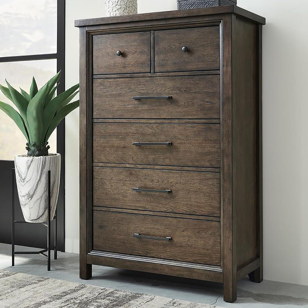 Samuel Lawrence Denman 6-Drawer Chest in Dark Brown, , large