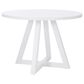Linon Home Decor Mayfair Round Dining Table in White - Table Only, , large