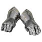 Maple and Jade 2-Piece Replica Medieval Decorative Armor Gloves Set in Polished Silver and Gold, , large